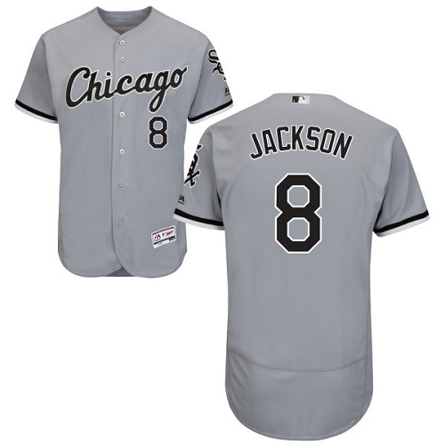 White Sox #8 Bo Jackson Grey Flexbase Authentic Collection Stitched MLB Jersey - Click Image to Close